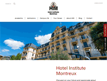 Tablet Screenshot of hotelinstitutemontreux.com